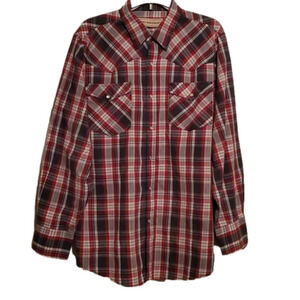 Brit & Bridle Men's Pearl Snap Button Down Western Shirt size XL